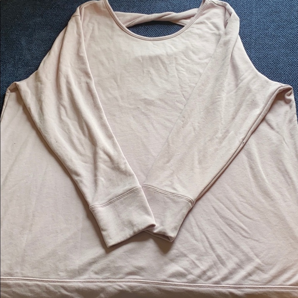 Relaxed twist-back French-terry sweatshirt